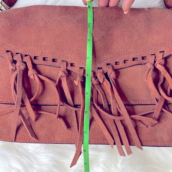 Rebecca Minkoff Rapture Leather Crossbody Shoulder Purse with Fringe - Picture 5 of 12